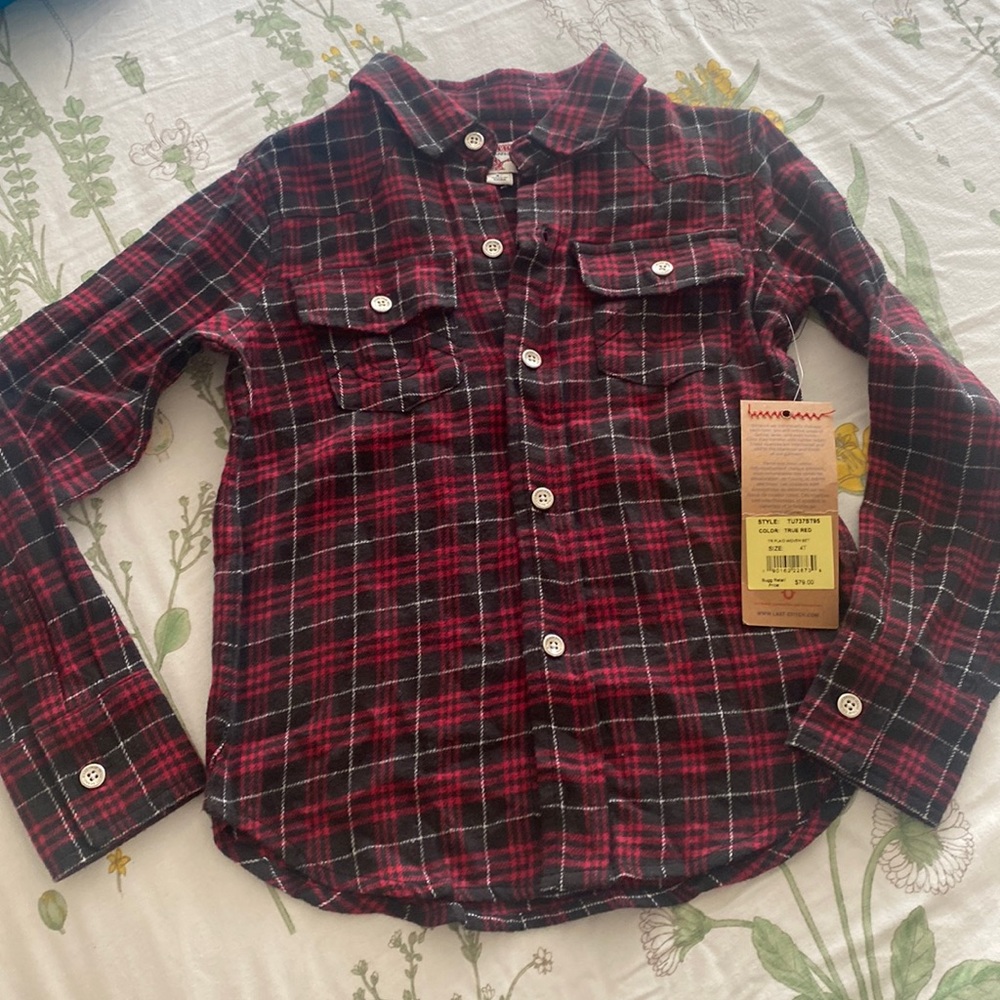 True Religion plaid shirt 4T